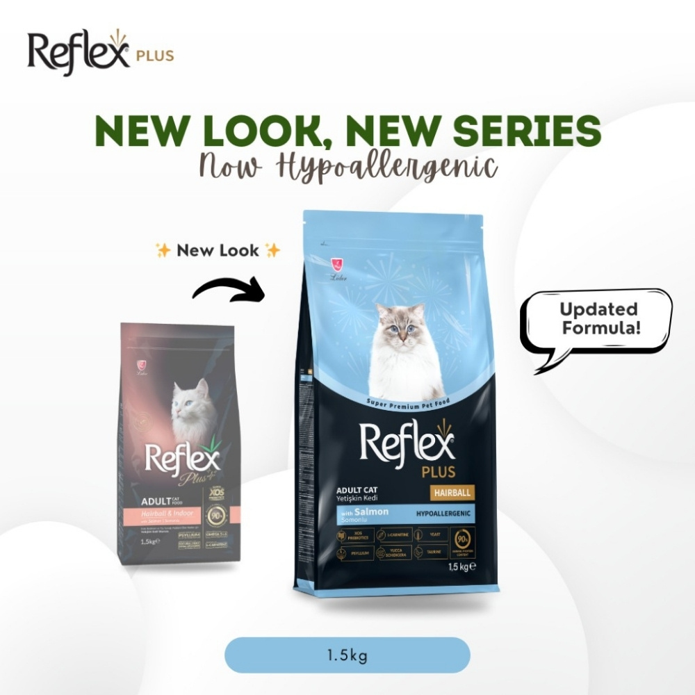 REFLEX PLUS 1.5KG HAIRBALL SALMON DRY CAT FOOD image 3