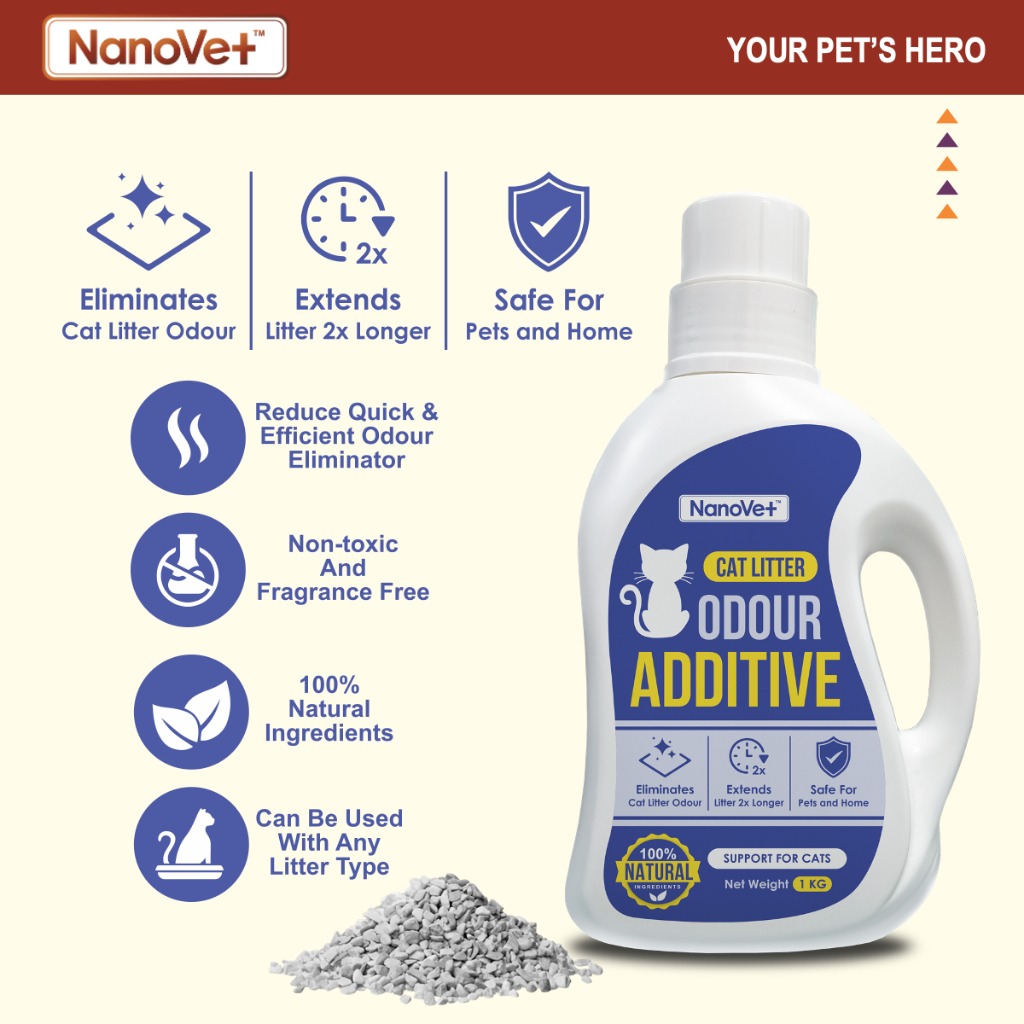 NANOVET CAT LITTER ADDITIVE 1KG image 3