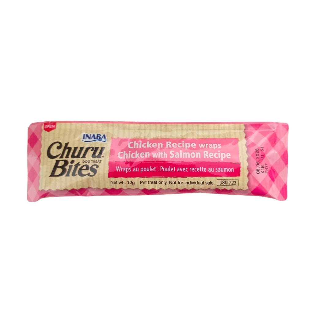INABA CHURU BITES CHICKEN RECIPE WRAPS CHICKEN WITH SALMON RECIPE DOG TREATS SAMPLE image 2