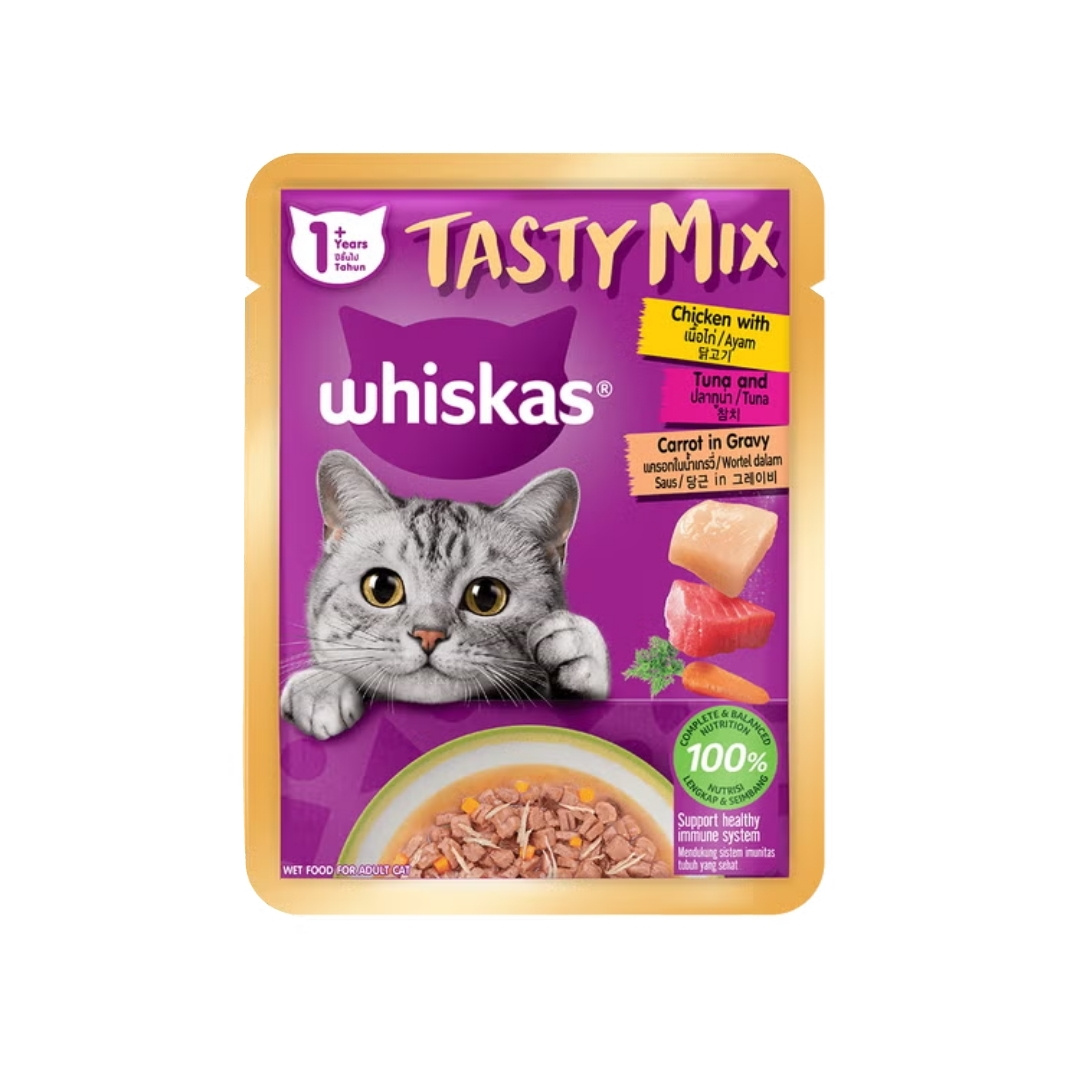 WHISKAS POUCH TASTY MIX 70G WET CAT FOOD image 3