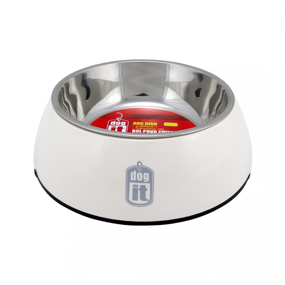 DOGIT 2IN1 DURABLE BOWL WITH SS INSERT SMALL 350ML WHITE DIA. 5 image 2