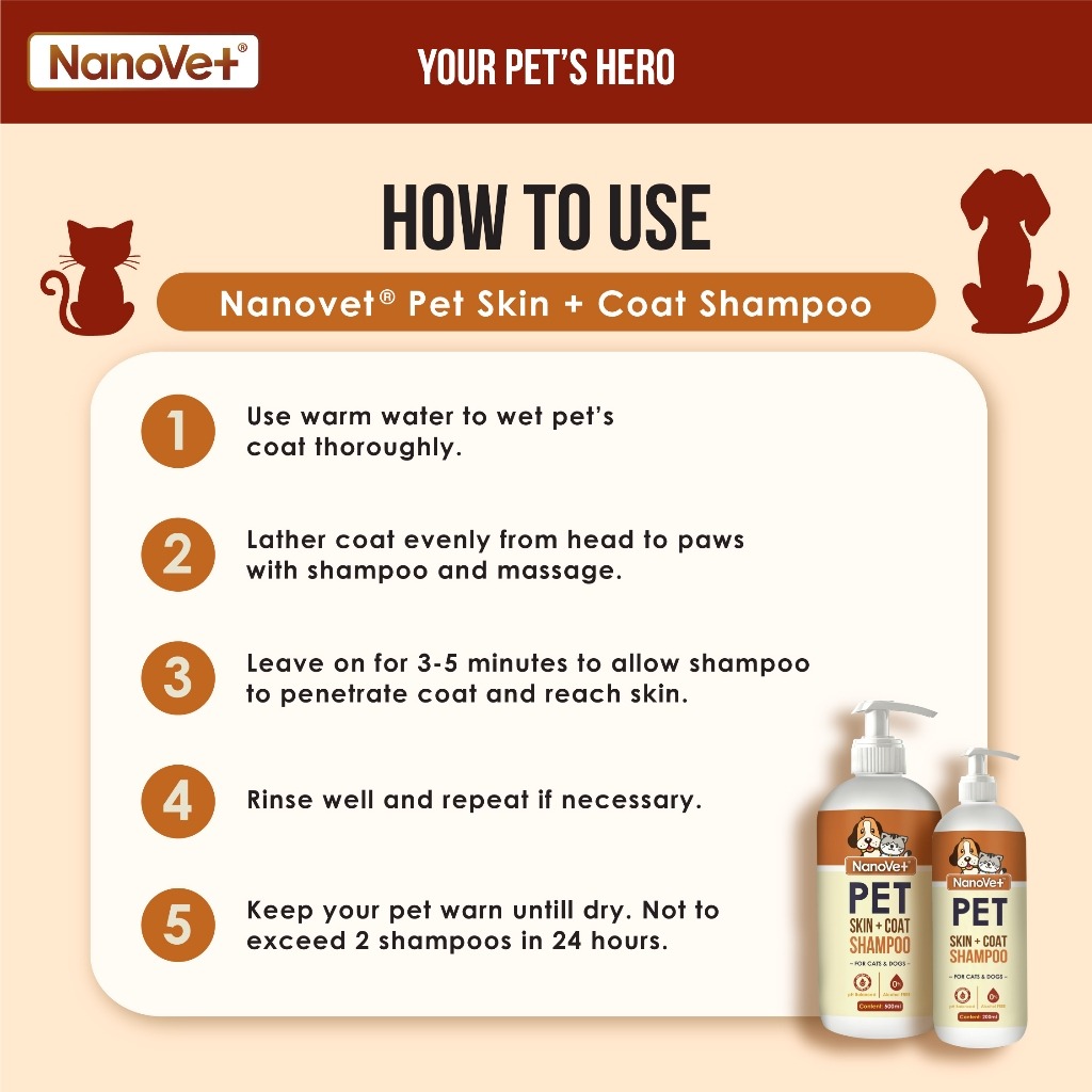 NANOVET SKIN + COAT SHAMPOO 500ML image 5