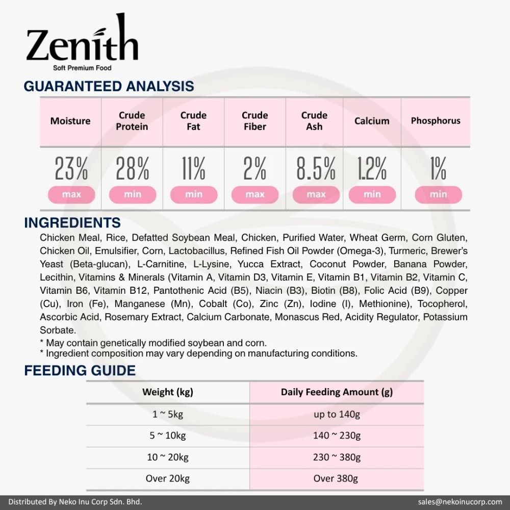 ZENITH SOFT KIBBLE 1.2KG PUPPY CHICKEN DRY DOG FOOD image 3