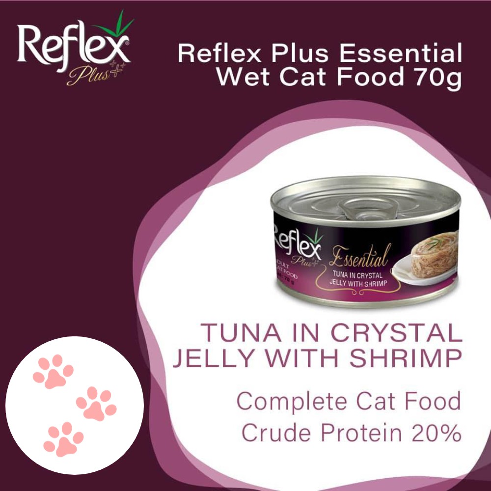 REFLEX PLUS ESSENTIAL TUNA IN CRYSTAL JELLY WITH SHRIMP 70G WET CAT FOOD image 2