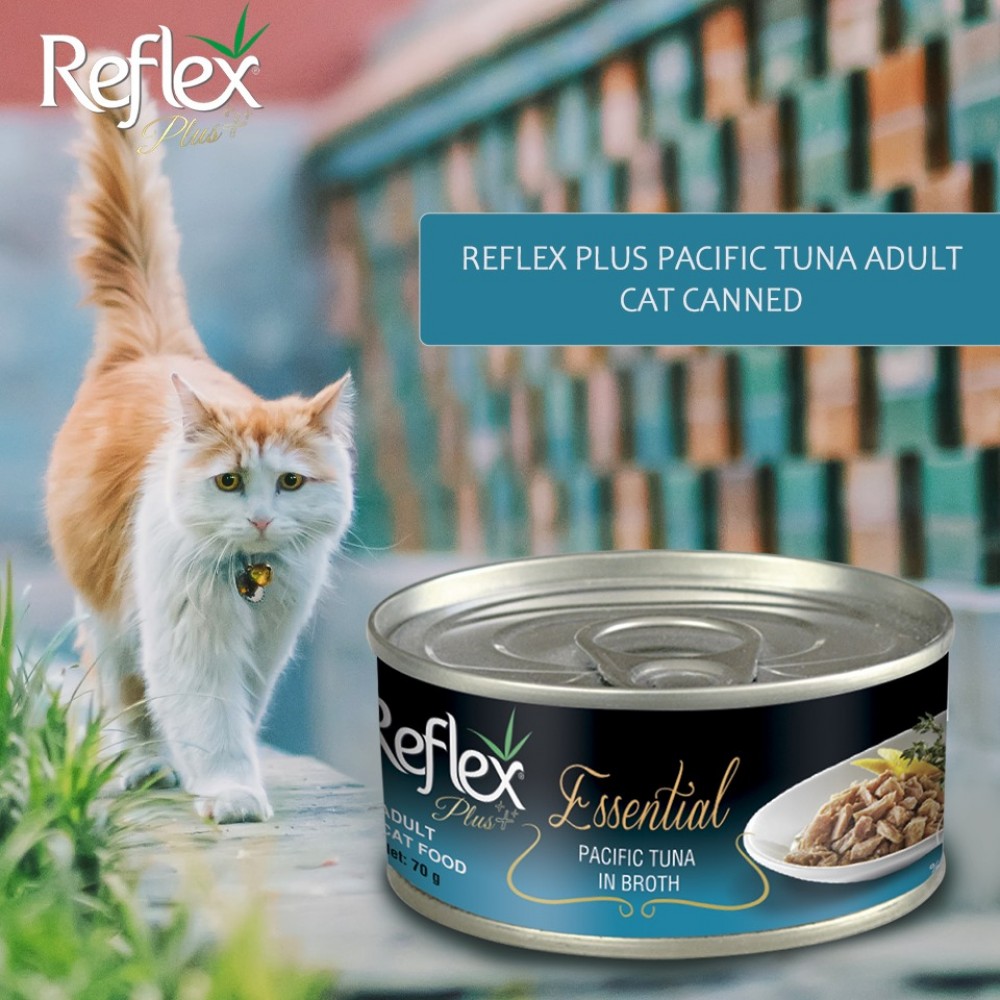 REFLEX PLUS ESSENTIAL PACIFIC TUNA IN BROTH 70G WET CAT FOOD image 3