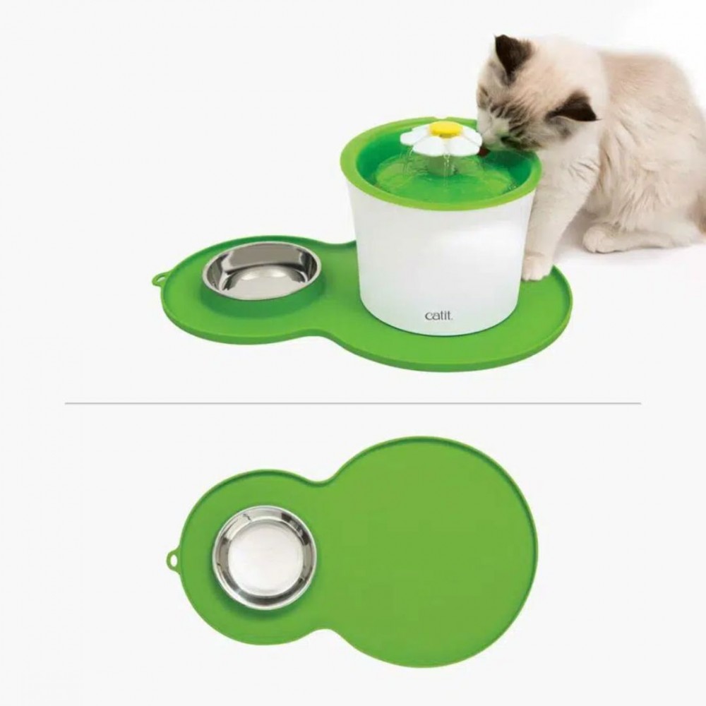 CATIT 2.0 PLACEMAT PEANUT GREEN WITH BOWL MEDIUM image 4