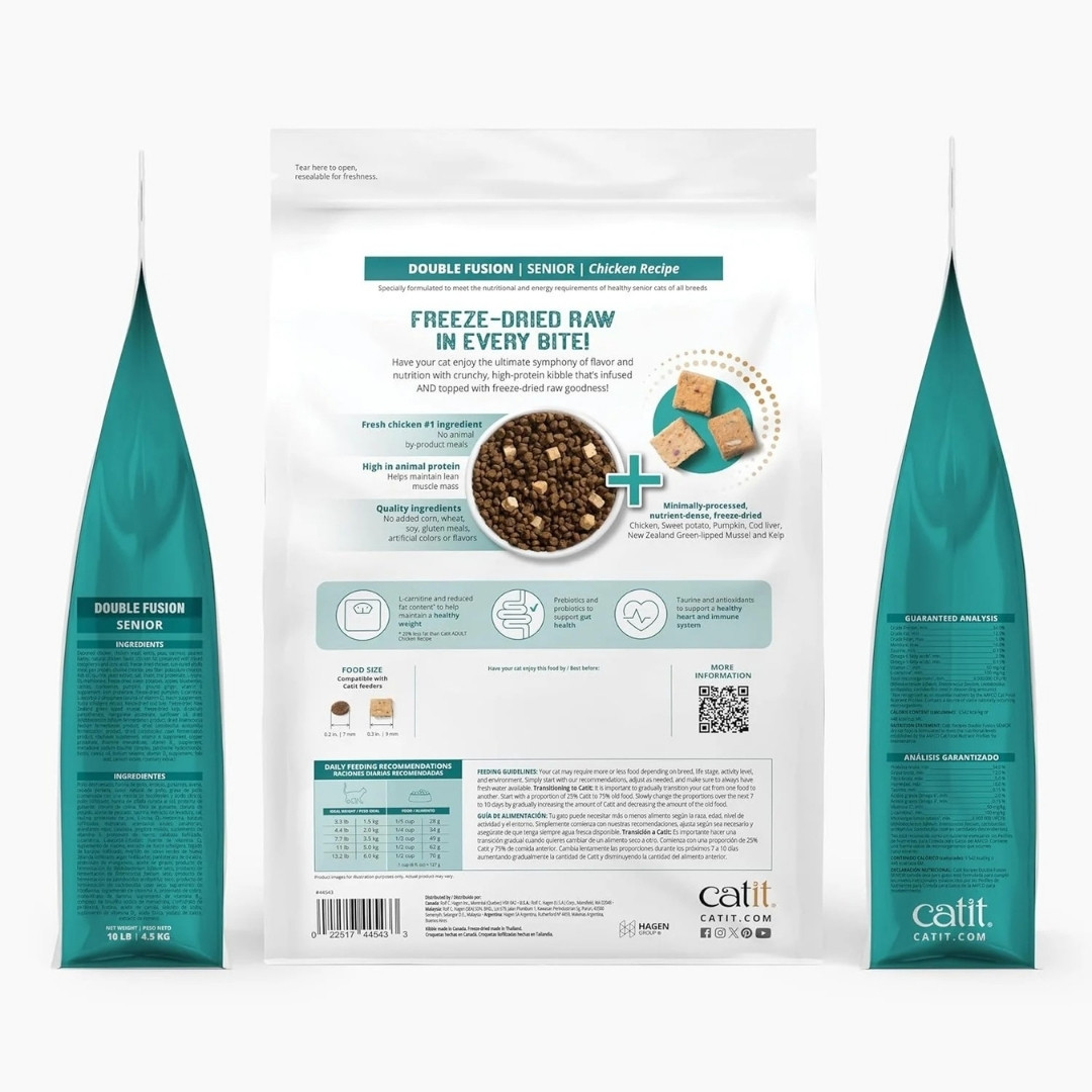 CATIT RECIPES DOUBLE FUSION 1.8KG SENIOR CAT DRY CAT FOOD image 5