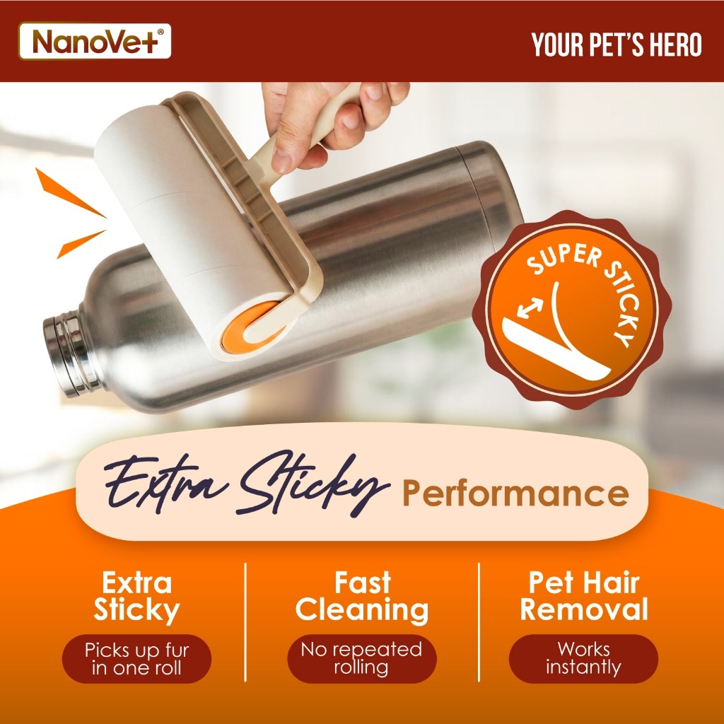 NANOVET EXTRA STICKY LINT ROLLER image 9
