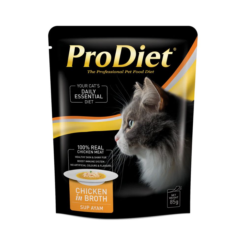 PRODIET POUCH 85G CHICKEN IN BROTH WET CAT FOOD image 1