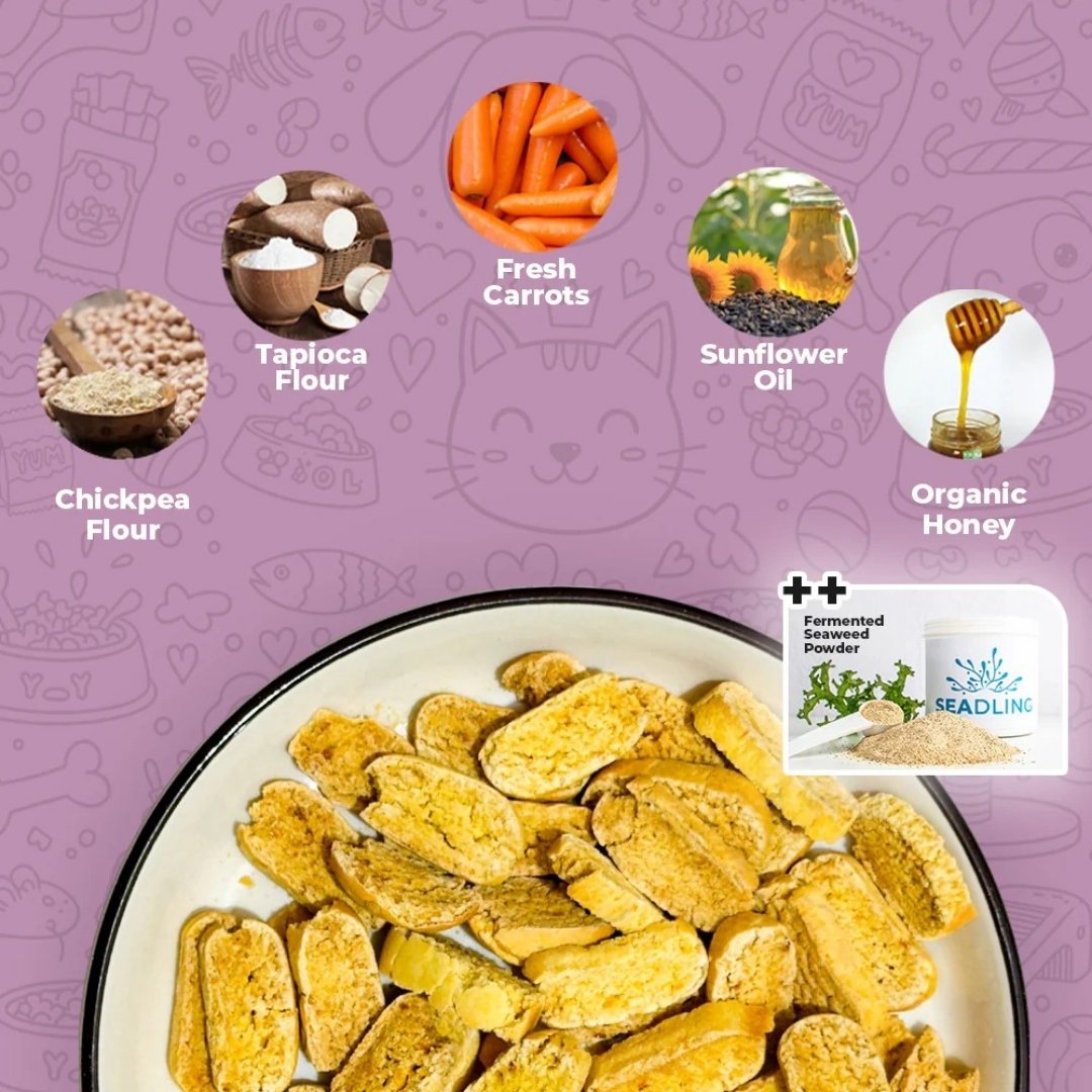 BARKERY OVEN DOG BISCUIT 180G EYE BOOST CARROT BISCOTTI DOG SNACK image 3