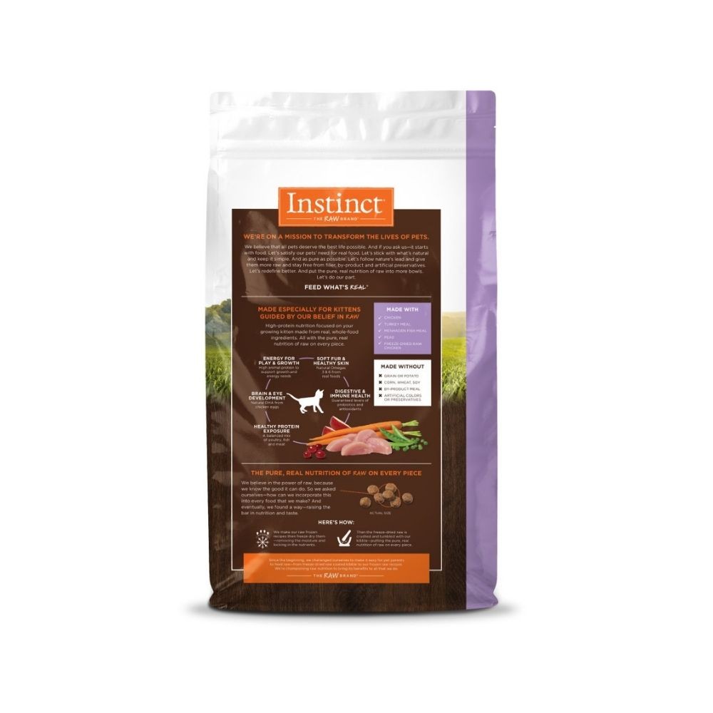 INSTINCT CAT ORIGINAL 2KG (4.5LB) KITTEN GRAIN FREE RECIPE WITH REAL CHICKEN DRY CAT FOOD image 3