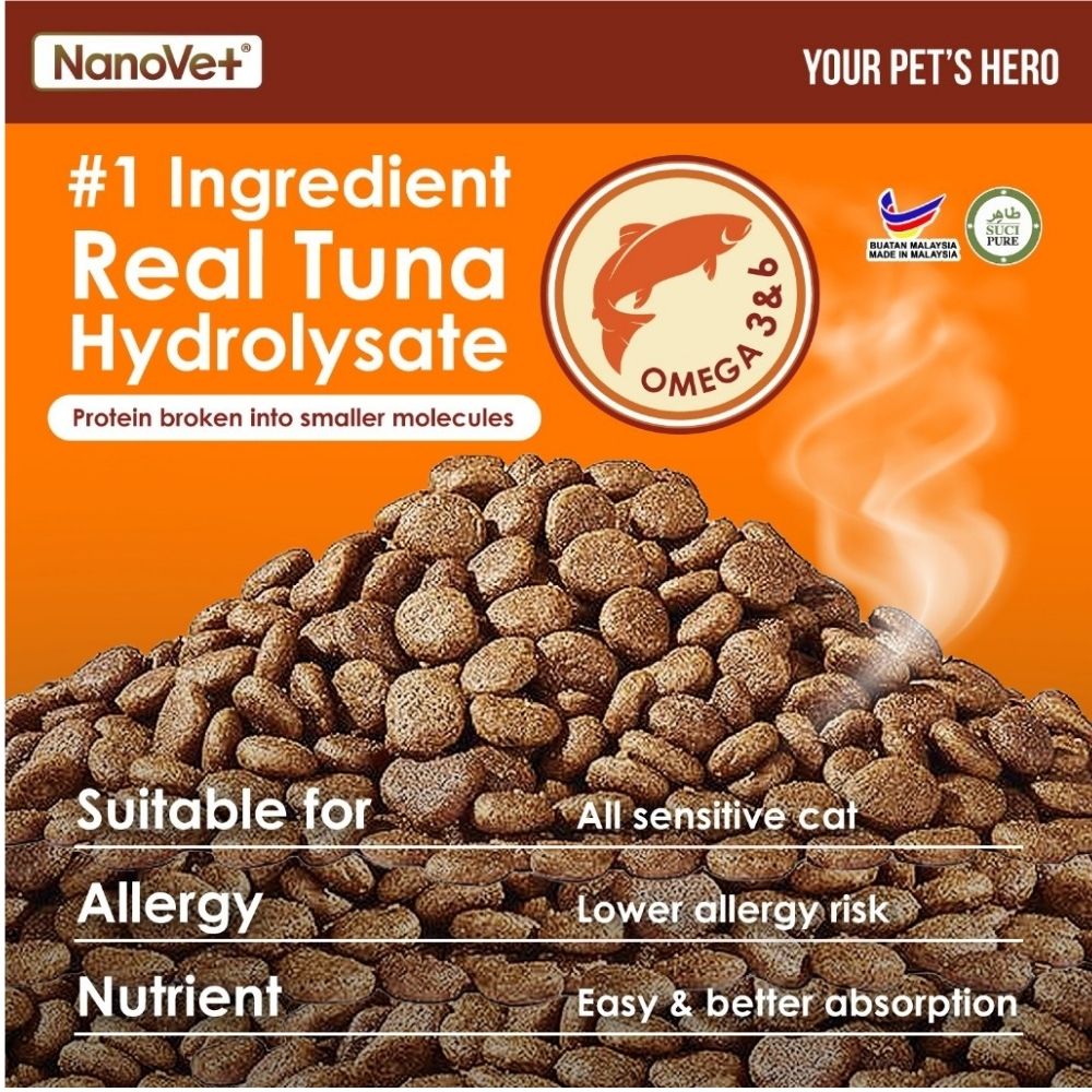 NANOVET SEDAP SKIN + COAT 1.8KG DRY CAT FOOD image 8