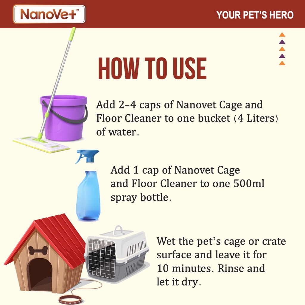 NANOVET PET CAGE & FLOOR CLEANER 1L image 8