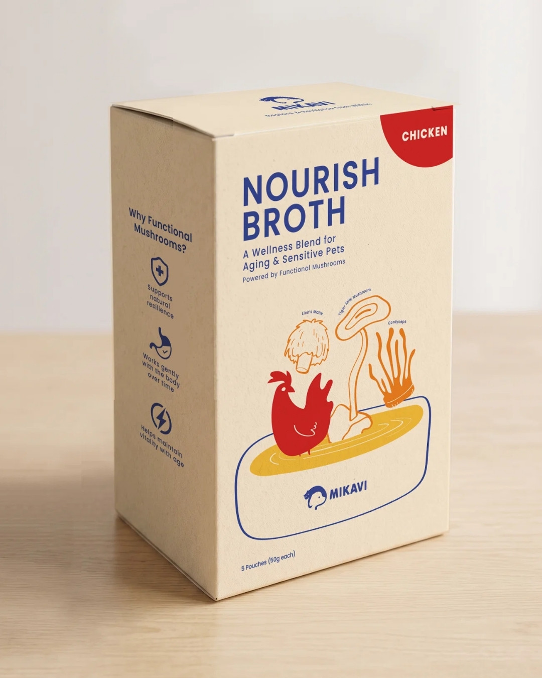MIKAVI 50GX5 NOURISH BROTH CHICKEN WET DOG FOOD image 3
