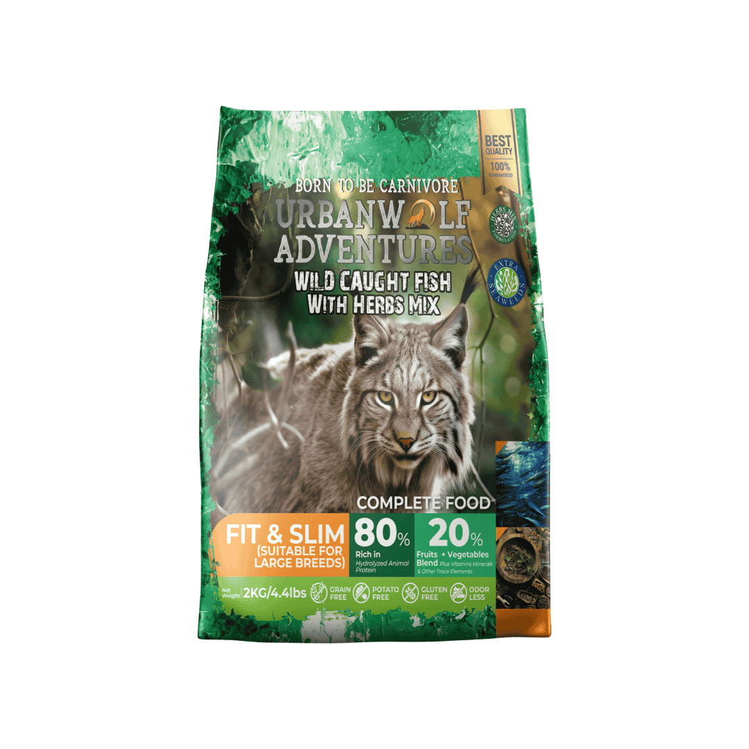 URBANWOLF ADVENTURES FIT & SLIM FOR LARGE BREEDS WILD CAUGHT FISH WITH HERBS MIX DRY CAT FOOD image 2