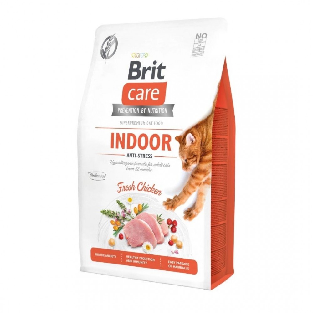 BRIT CARE CAT 2KG GRAIN FREE INDOOR ANTI-STRESS DRY CAT FOOD image 2