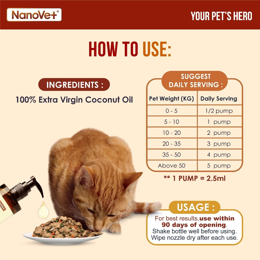 NANOVET EXTRA VIRGIN COCONUT OIL 250ML image 3