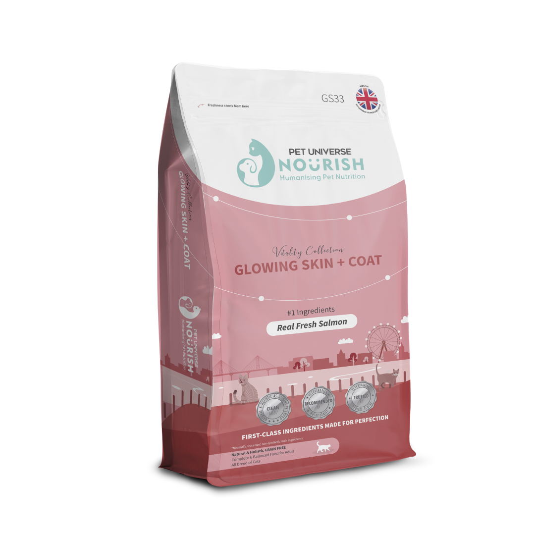 PET UNIVERSE NOURISH CAT VITALITY GLOWING SKIN AND COAT WITH FRESH SALMON DRY CAT FOOD image 2