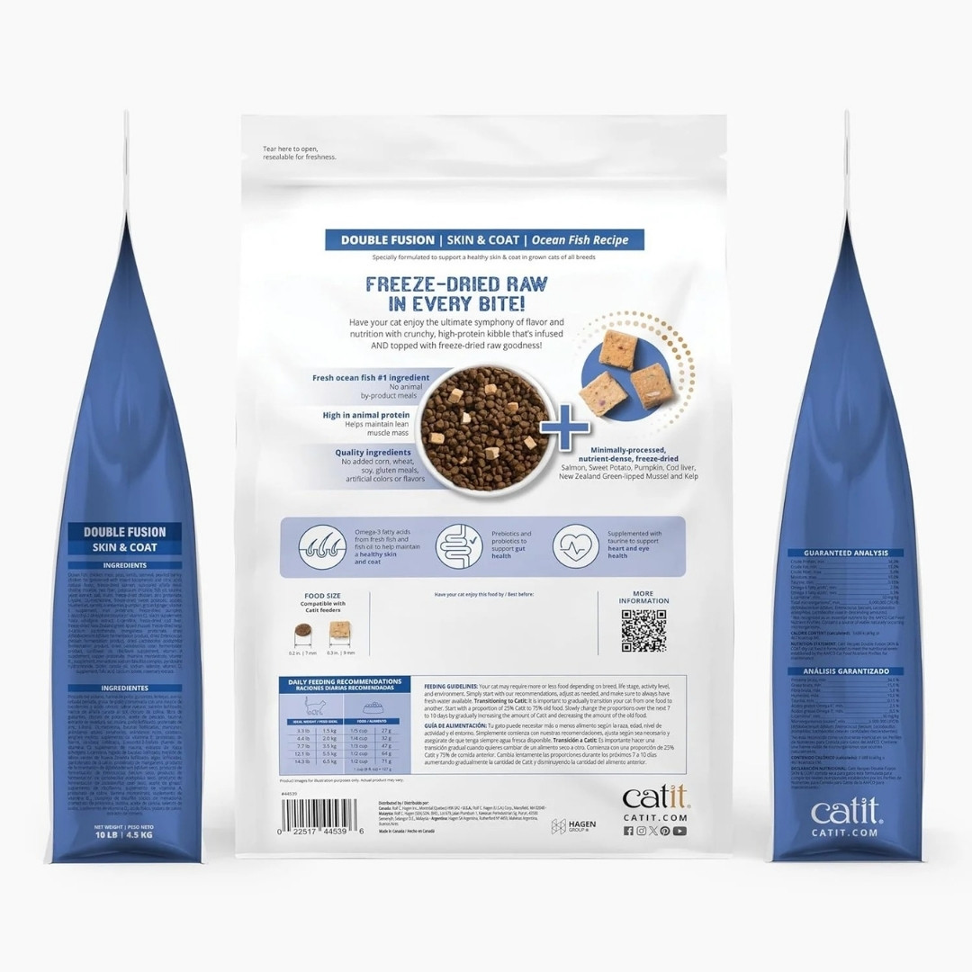 CATIT RECIPES DOUBLE FUSION 1.8KG SKIN COAT DRY CAT FOOD image 2