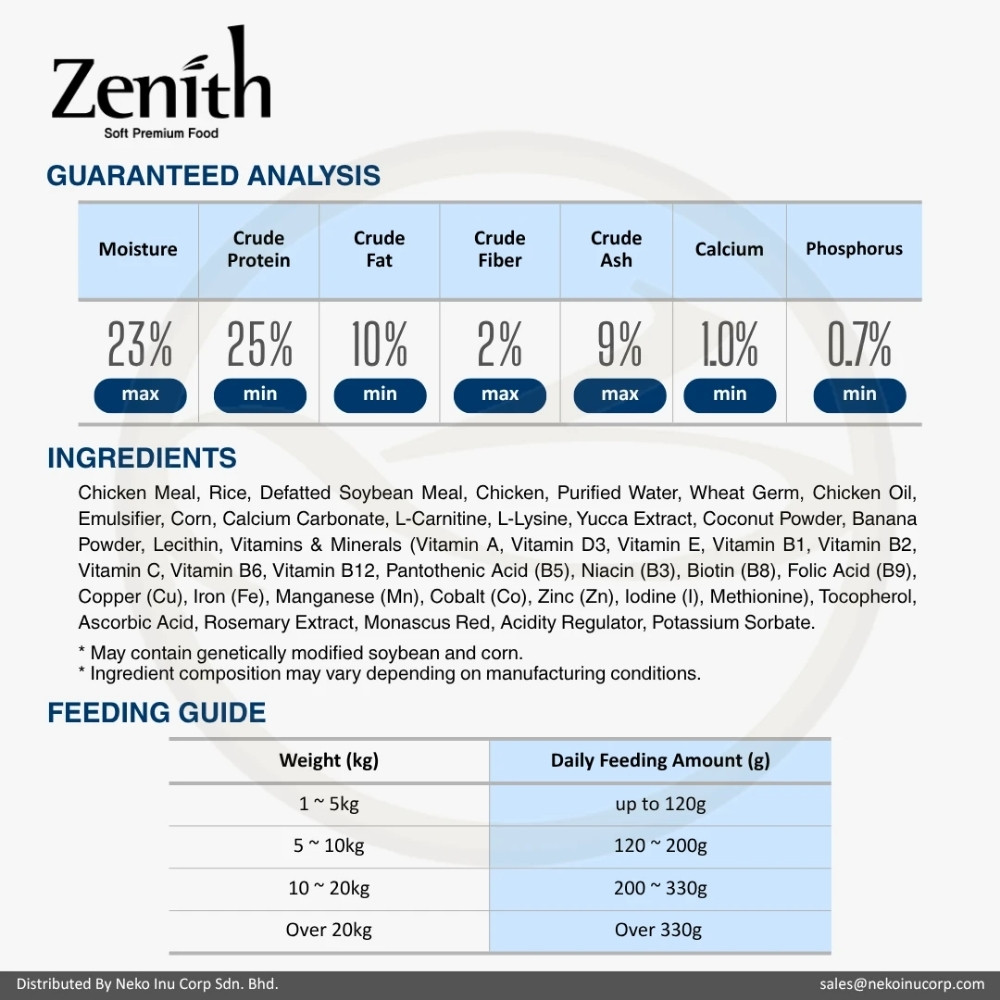 ZENITH CLASSIC SOFT KIBBLE 1KG LARGE BREED CHICKEN DRY DOG FOOD image 5