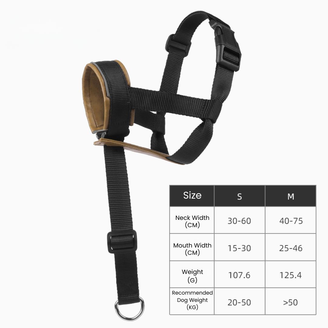 FAN XING ADJUSTABLE DOG MUZZLE WITH PU LEATHER IN KHAKI S image 3