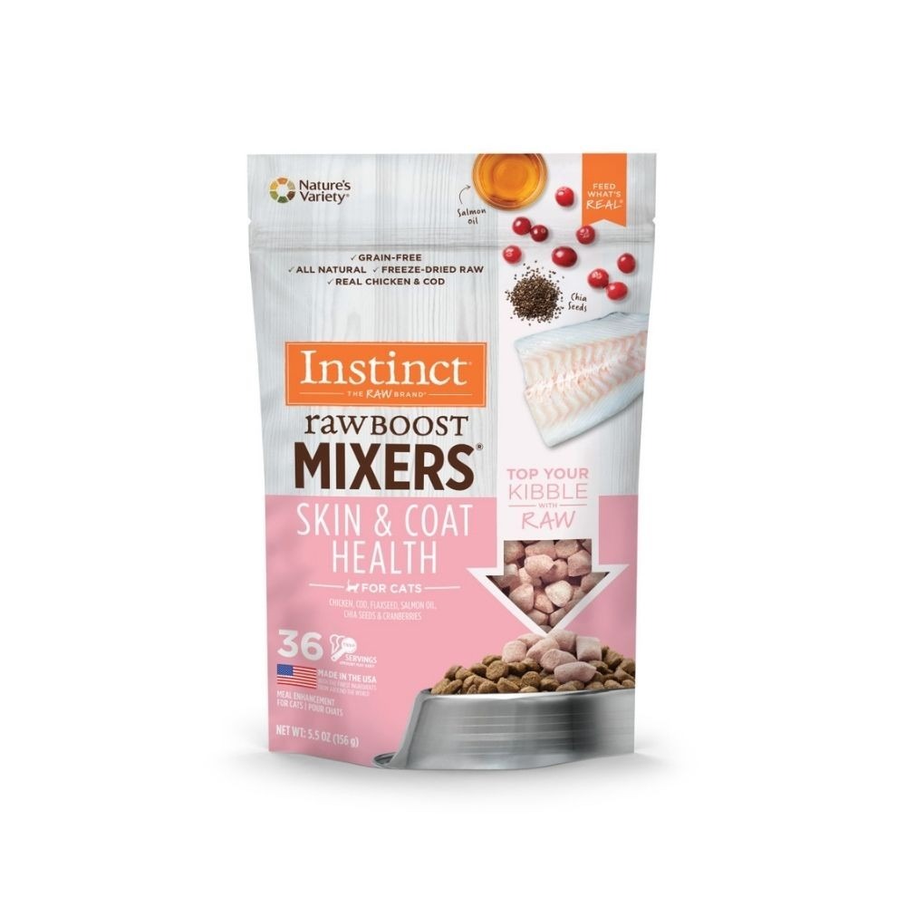 INSTINCT CAT FREEZE-DRIED RAW BOOST MIXERS 155G (5.5OZ) GRAIN-FREE SKIN & COAT CAT FOOD TOPPER image 9