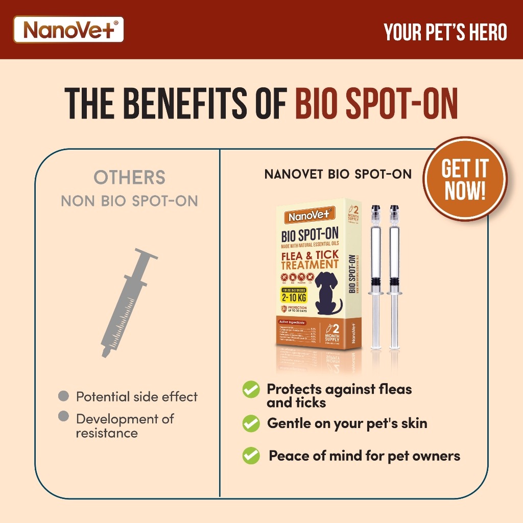 NANOVET SPOT-ON FLEA & TICK TREATMENT FOR DOG (10-20KG) image 8