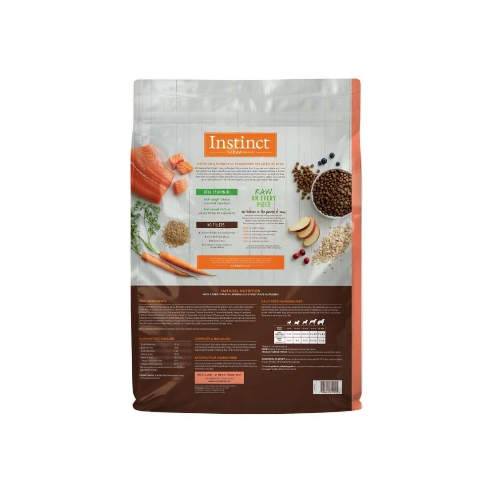 INSTINCT DOG BE NATURAL 10.8KG (24LB) REAL SALMON & BROWN RICE RECIPE DRY DOG FOOD image 3