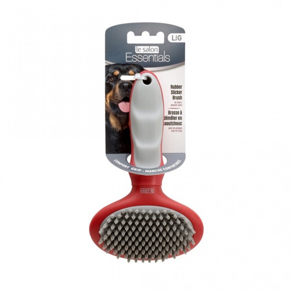 LE SALON ESSENTIAL DOG RUBBER SLICKER BRUSH LARGE image 3