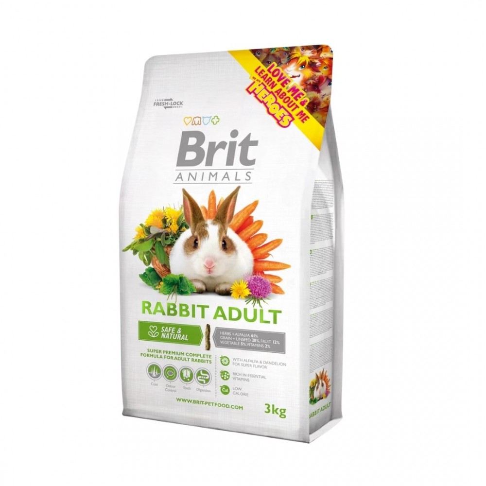 BRIT CARE ANIMALS RABBIT ADULT 3KG DRY FOOD image 2