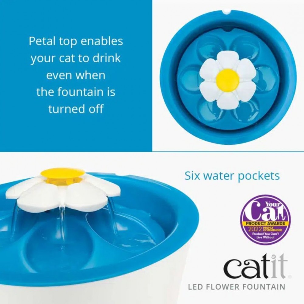 CATIT FLOWER DRINKING FOUNTAIN WITH LED 3L image 4