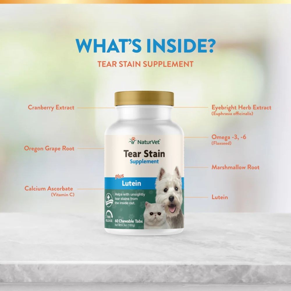 NATURVET TEAR STAIN SUPPLEMENTS TABLETS 180G (60 TABS) image 2