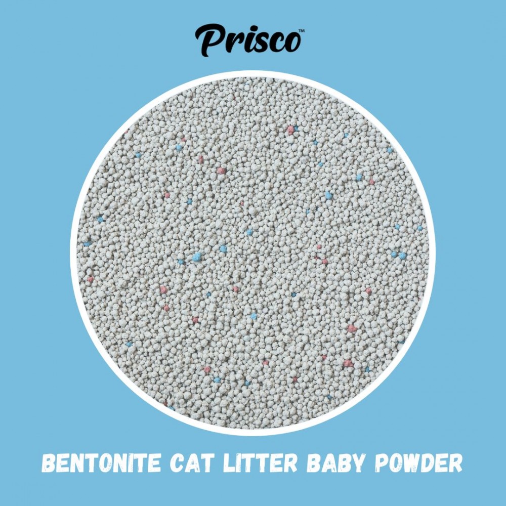PRISCO 10L BABY POWDER BENTONITE CAT LITTER image 3