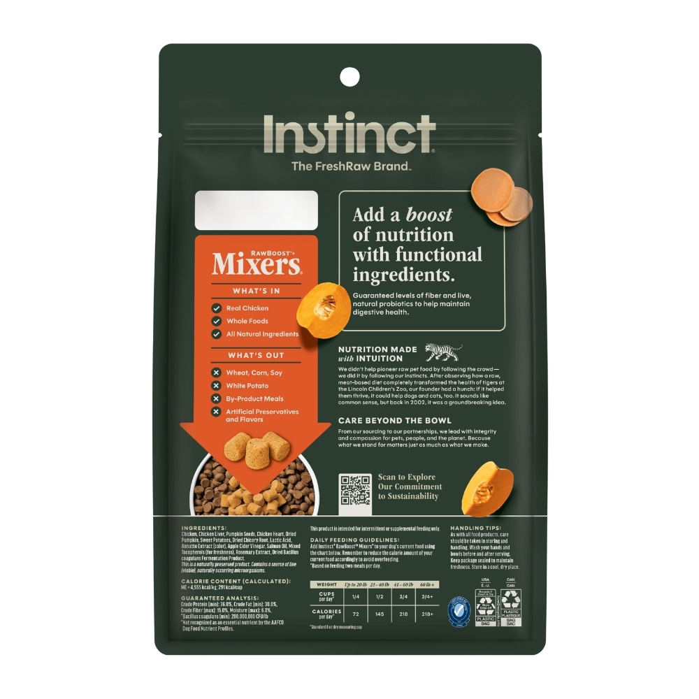 INSTINCT DOG FREEZE-DRIED RAW BOOST MIXERS 155G (5.5OZ) GRAIN-FREE GUT HEALTH DOG FOOD TOPPER image 3