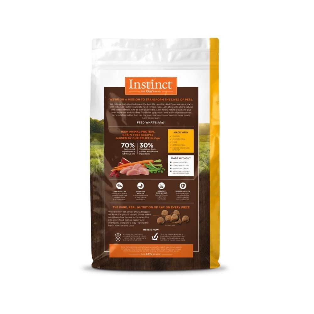 INSTINCT DOG ORIGINAL 1.8KG (4LB) GRAIN FREE RECIPE WITH REAL CHICKEN DRY DOG FOOD image 3