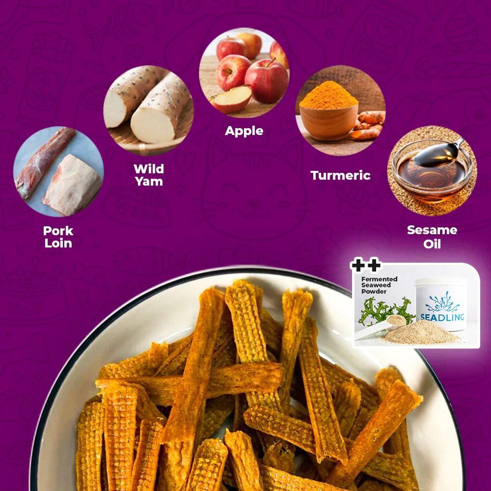 BARKERY OVEN AIR DRIED 100G ENERGY BOOST PORK & CHINESE YAM DOG & CAT SNACK image 3