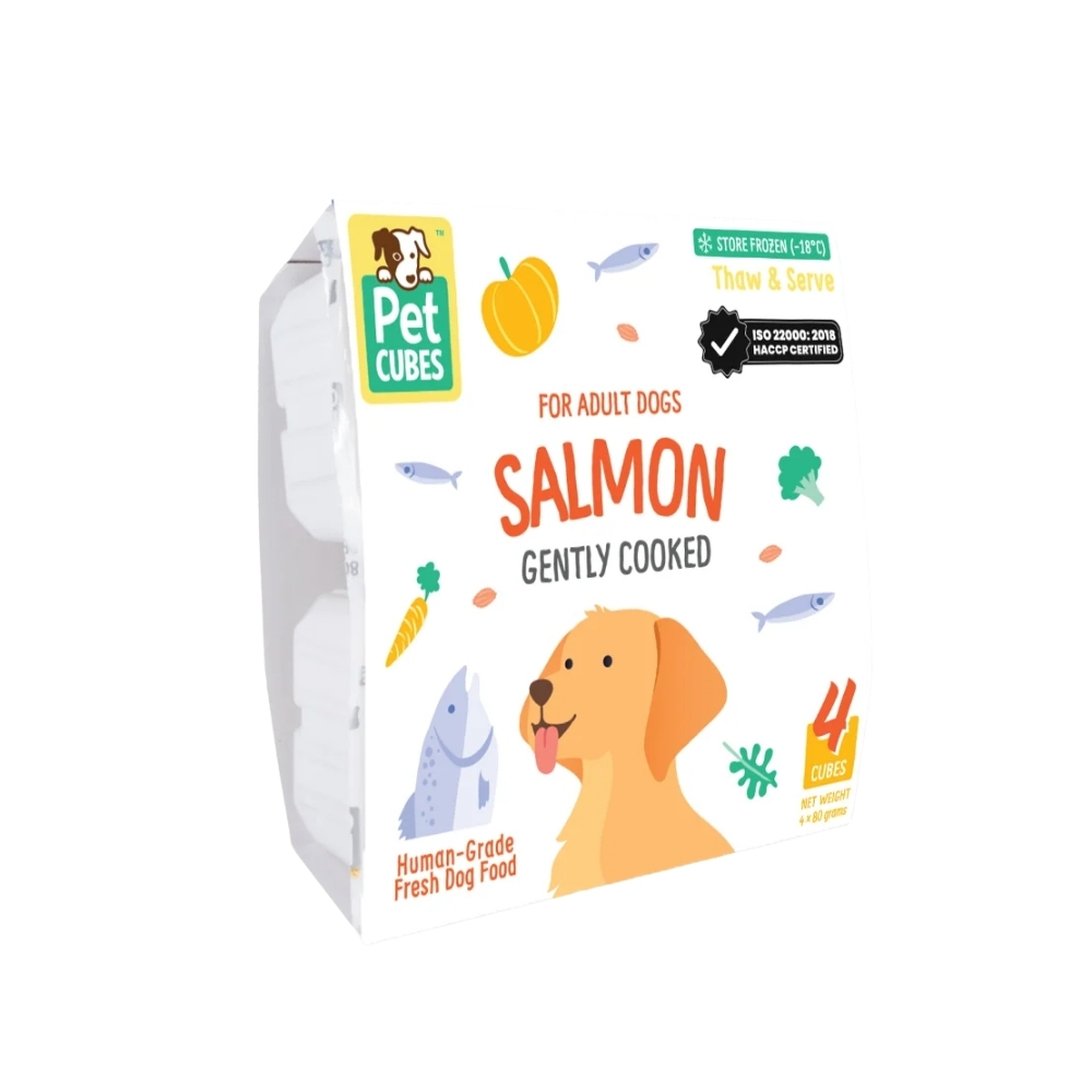 PETCUBES 4x80G SALMON COOKED DOG FOOD image 2