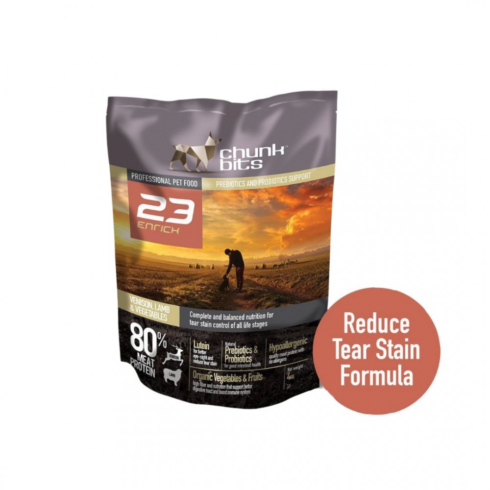 CHUNKBITS DOG 4KG ENRICH 23 VENISON, LAMB & VEGETABLE DRY DOG FOOD image 2