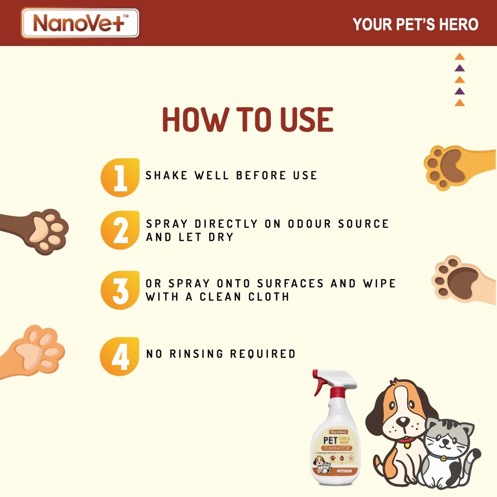 NANOVET STAIN AND ODOUR ELIMINATOR 500ML image 5