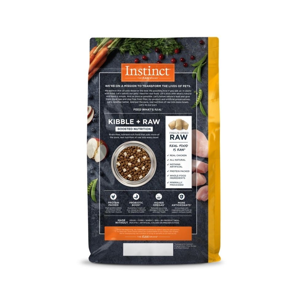 INSTINCT DOG RAW BOOST 9.5KG (21LB) GRAIN FREE RECIPE WITH REAL CHICKEN DRY DOG FOOD image 3