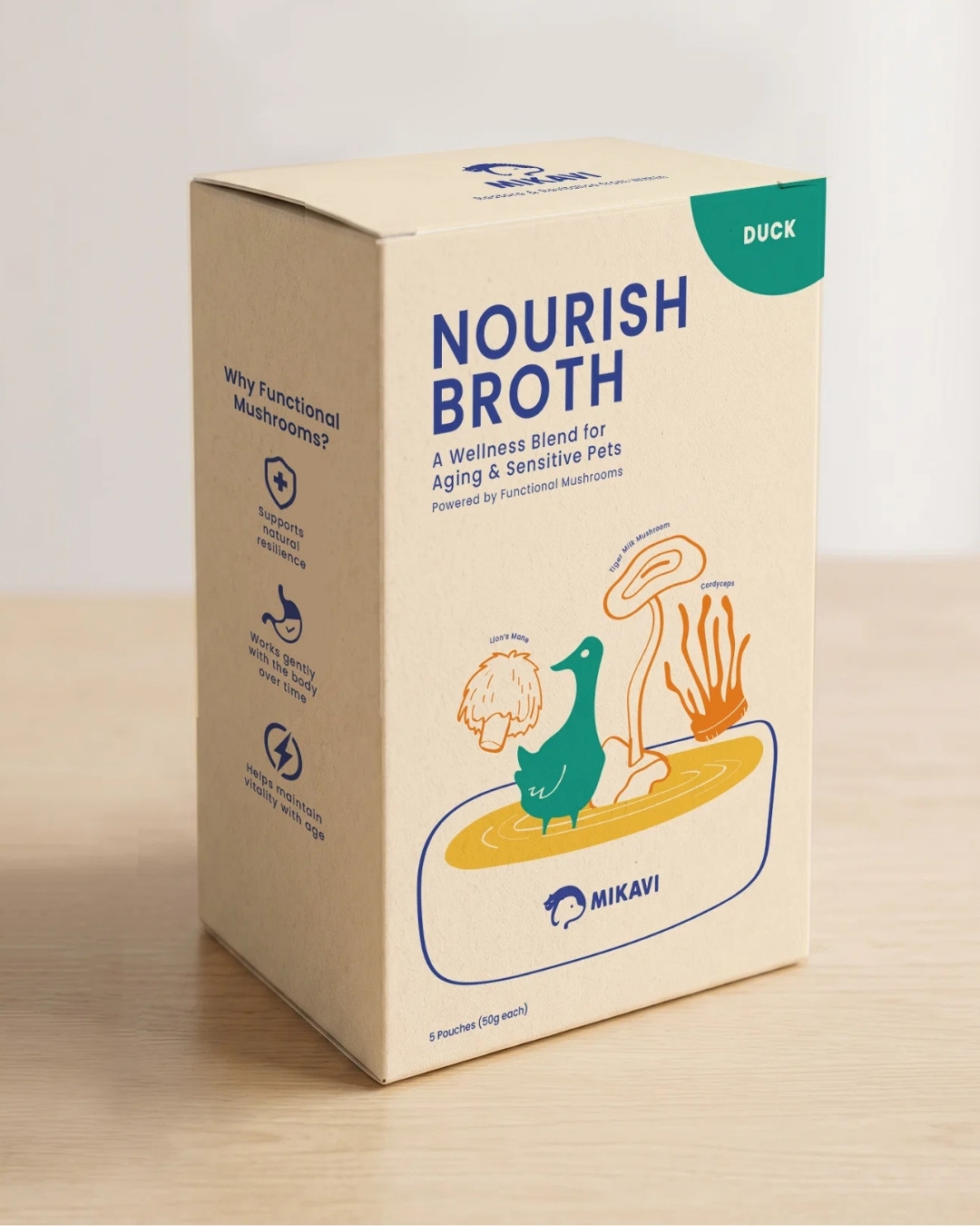 MIKAVI 50GX5 NOURISH BROTH DUCK WET DOG FOOD image 3
