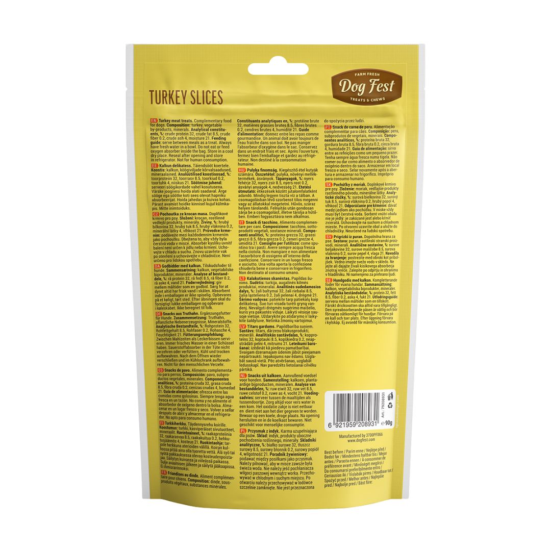 DOG FEST 90G TURKEY SLICES DOG SNACK image 2