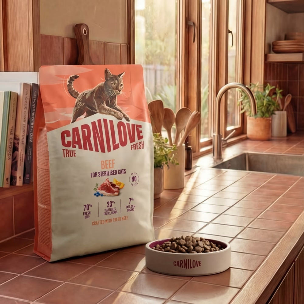CARNILOVE CAT 400G TRUE FRESH BEEF FOR KITTEN DRY CAT FOOD image 2