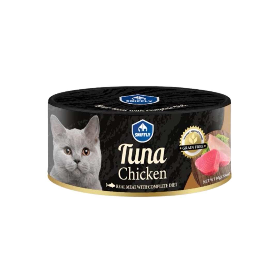 SNIFFLY CAT 80G TUNA CHICKEN WET CANNED FOOD image 1