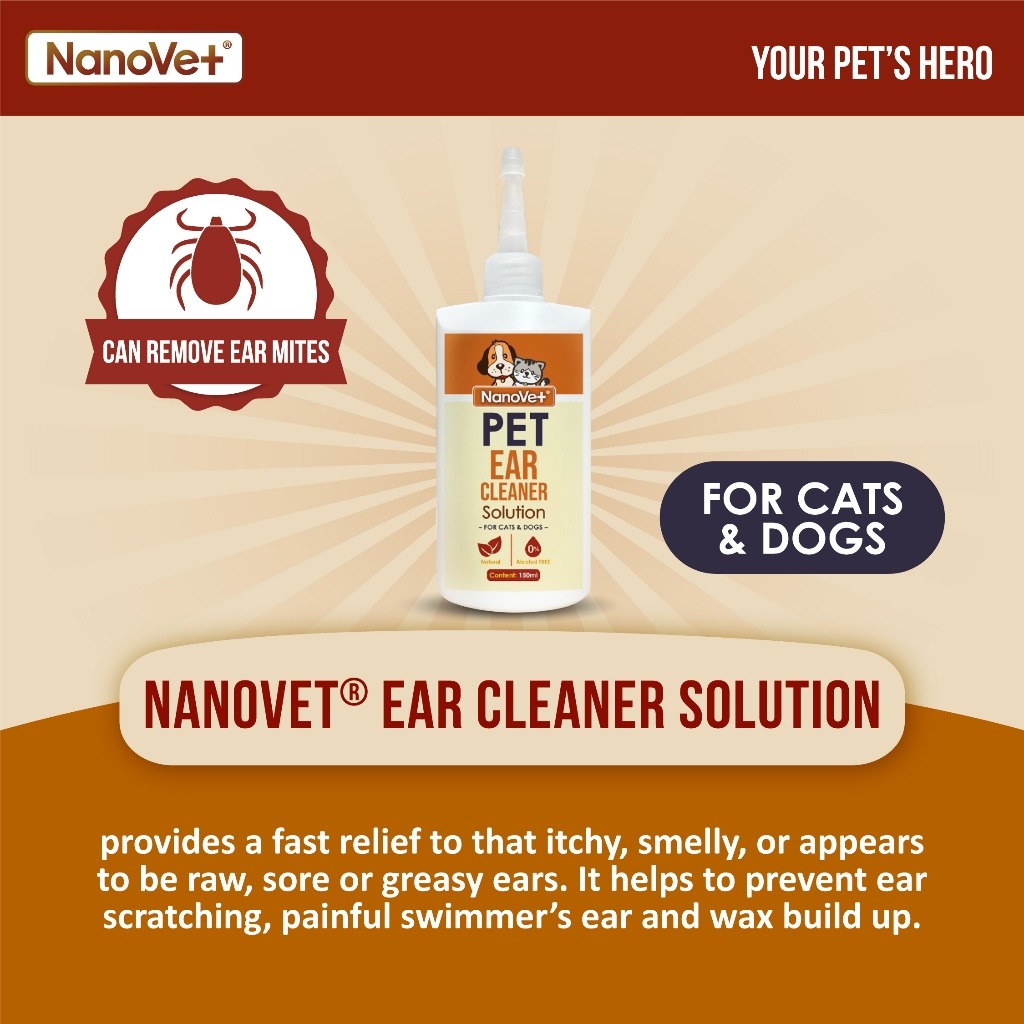 NANOVET EAR CLEANER SOLUTION 150ML image 2