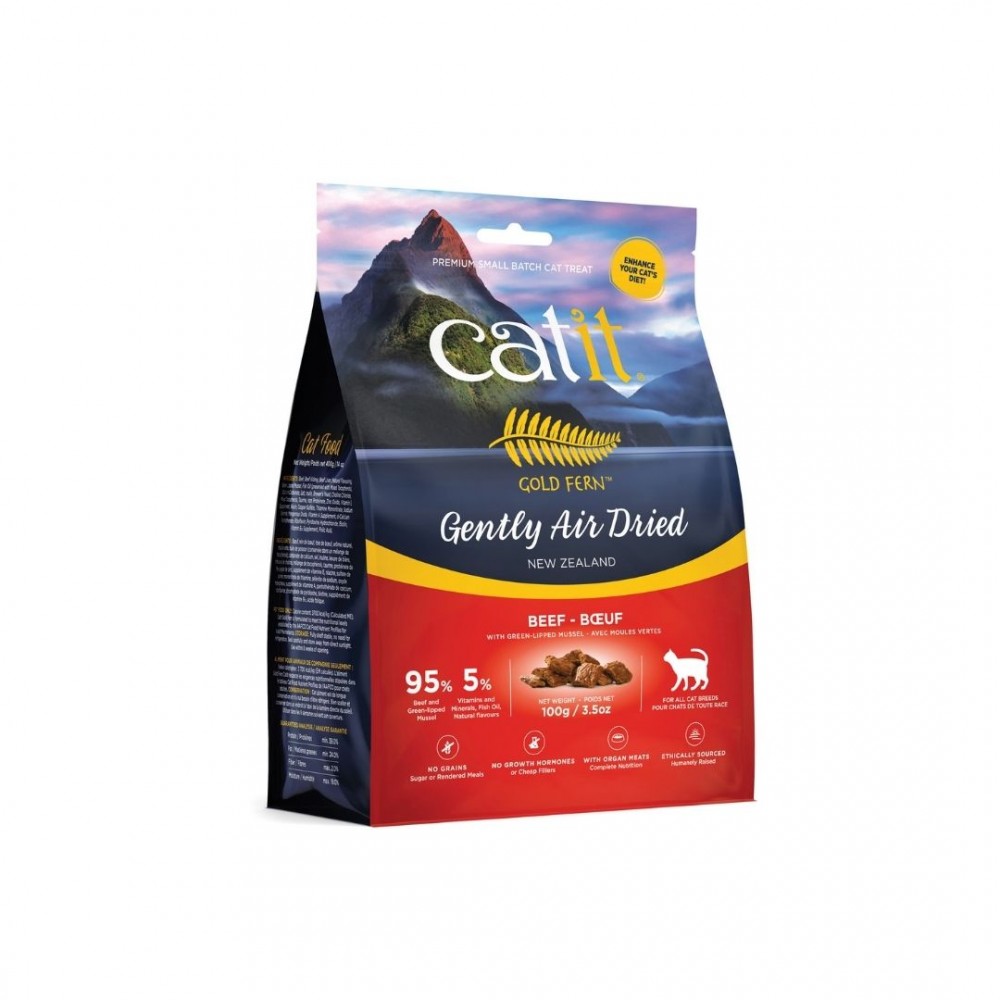 CATIT GOLD FERN 100G AIR DRIED BEEF CAT FOOD image 2