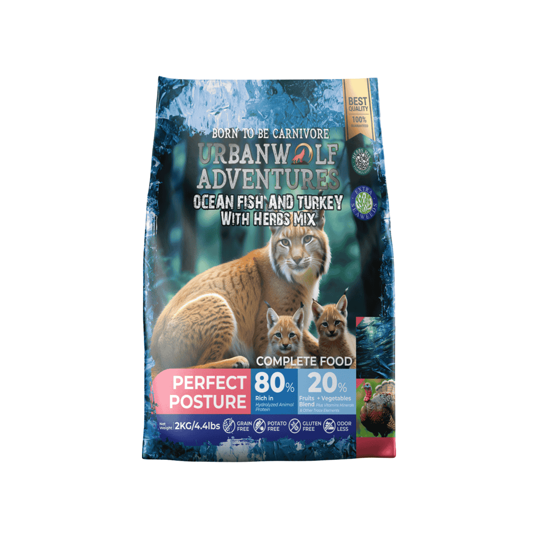 URBANWOLF ADVENTURES PERFECT POSTURE OCEAN FISH AND TURKEY WITH HERBS MIX DRY CAT FOOD image 2