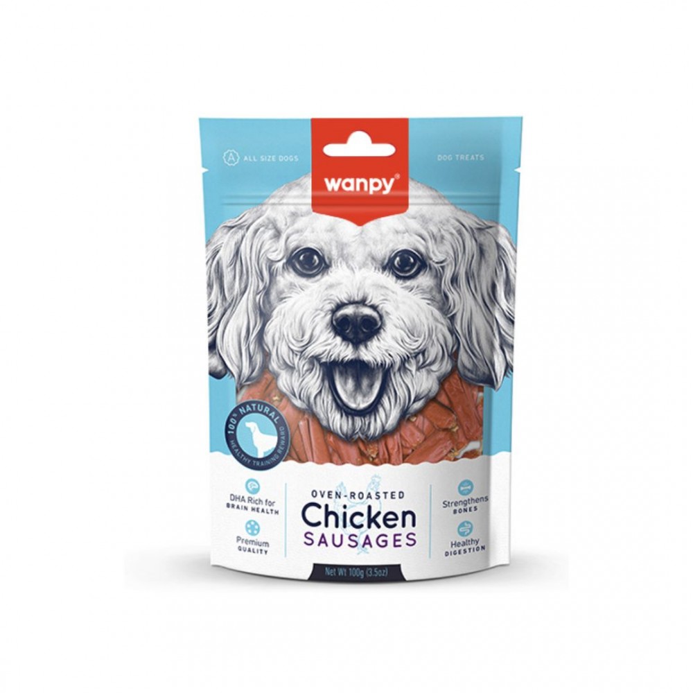 WANPY CHICKEN SAUSAGE 100G DOG SNACK image 2