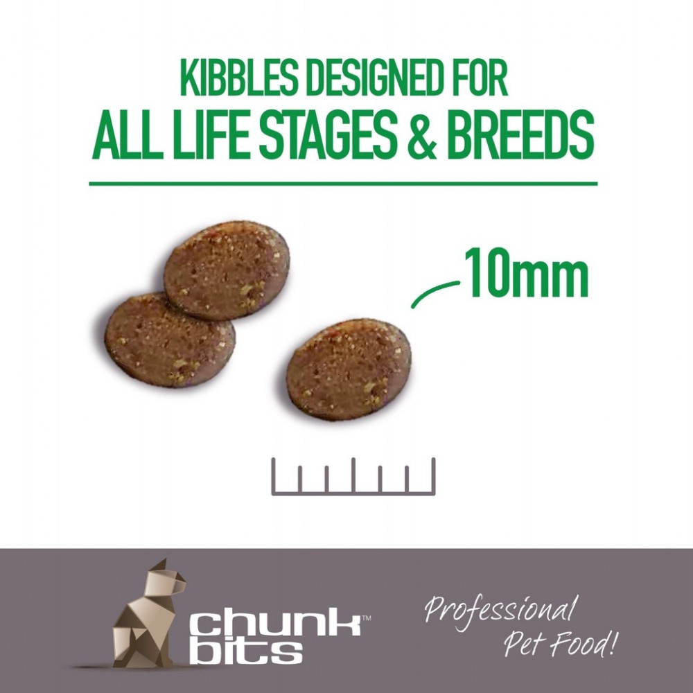 CHUNKBITS CAT 9KG HAIR & SKIN 31 CHICKEN & SALMON OIL DRY CAT FOOD image 4