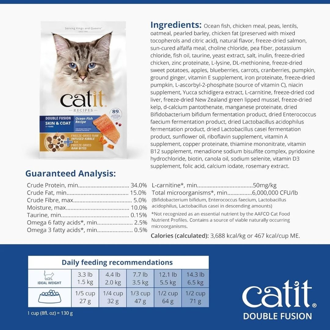 CATIT RECIPES DOUBLE FUSION 1.8KG SKIN COAT DRY CAT FOOD image 6